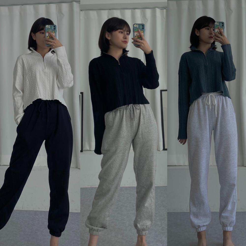 다크웨이브 여성 기모 바지 밴딩 조거 조커