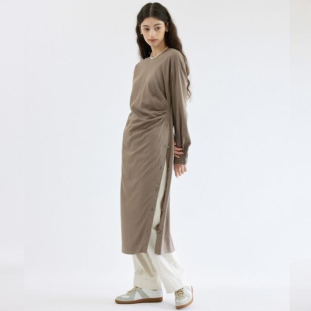 2Way Slit Dress_Mocha Beige