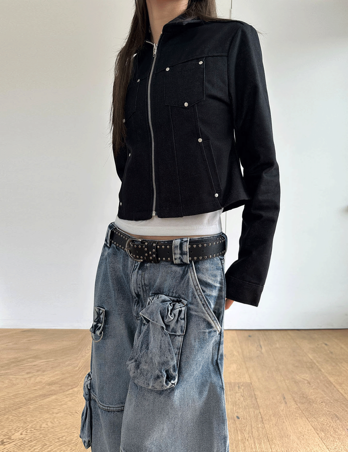 이너뮤트 rivet denim jacket (2color)
