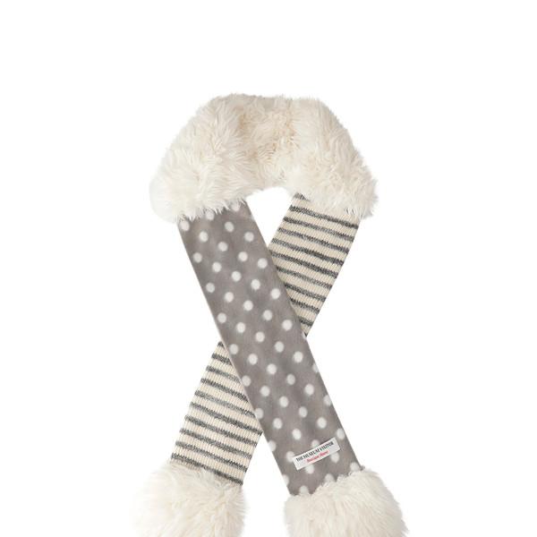 STRIPE FUR MUFFLER (GREY)