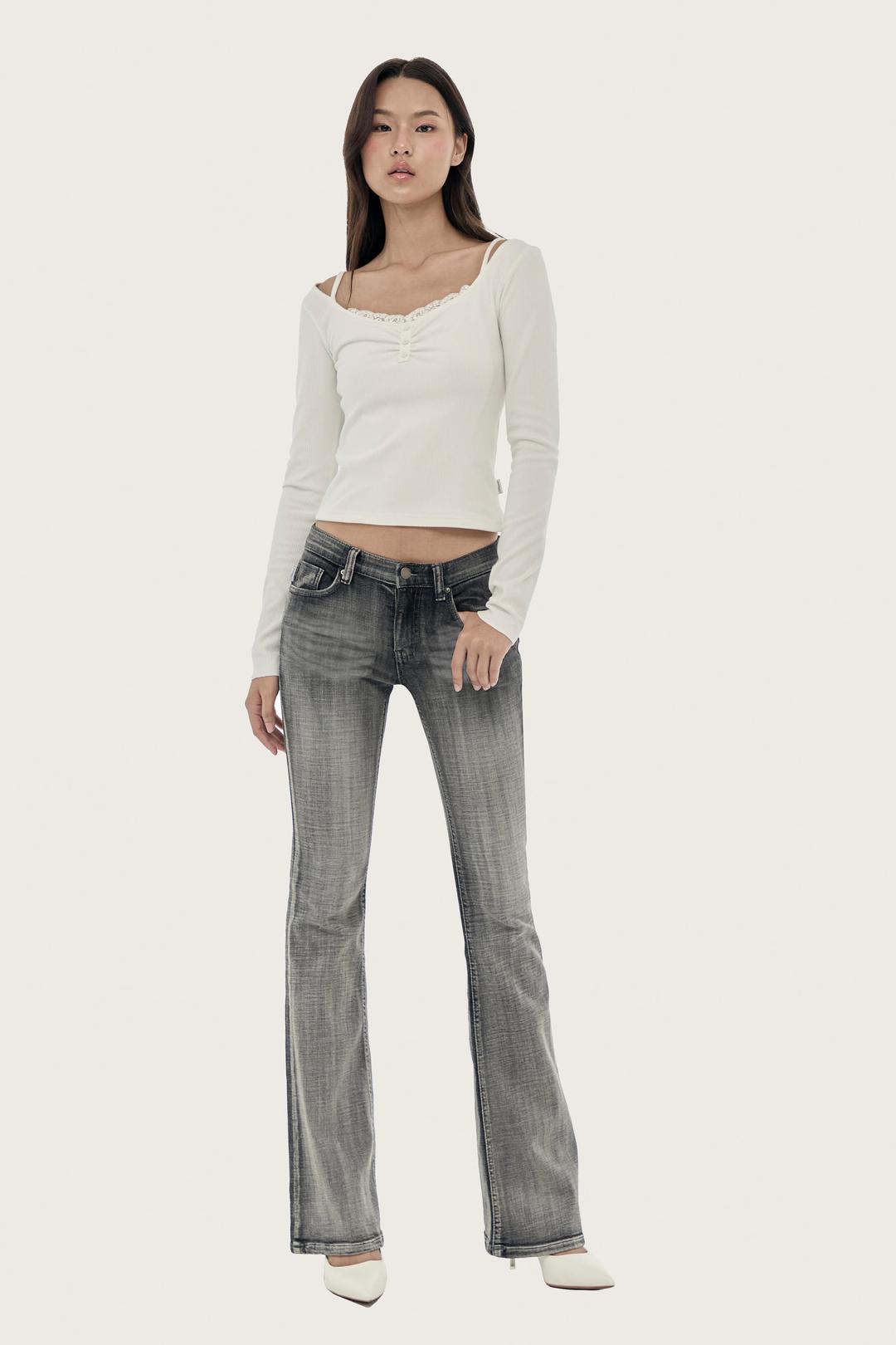 Frosting semi-low rise jeans