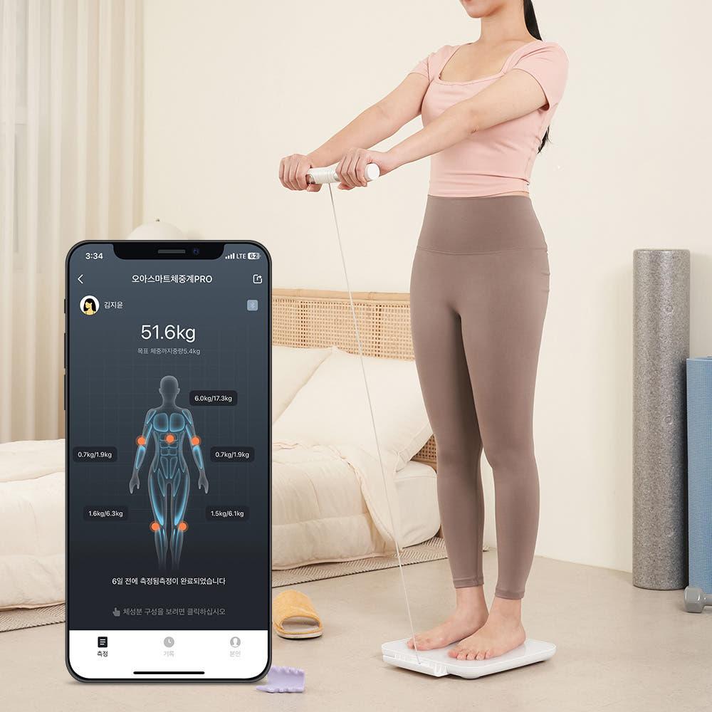 오아 스마트 체지방 체중계 PRO 디지털 체성분 정확한 몸무게 핸드바 비만인 바디 측정기