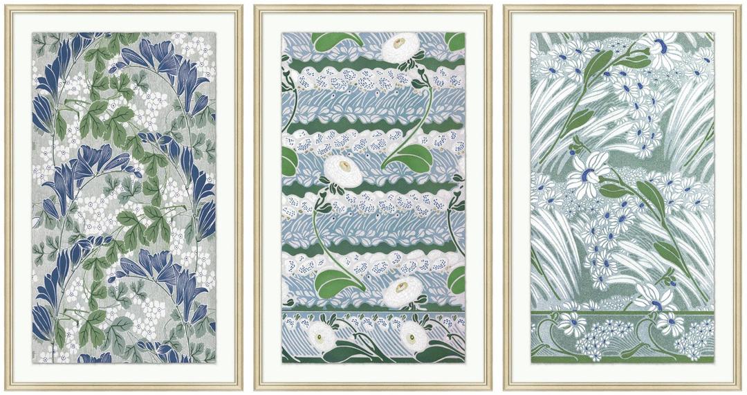 VIntage Pattern 1-3 Triptych