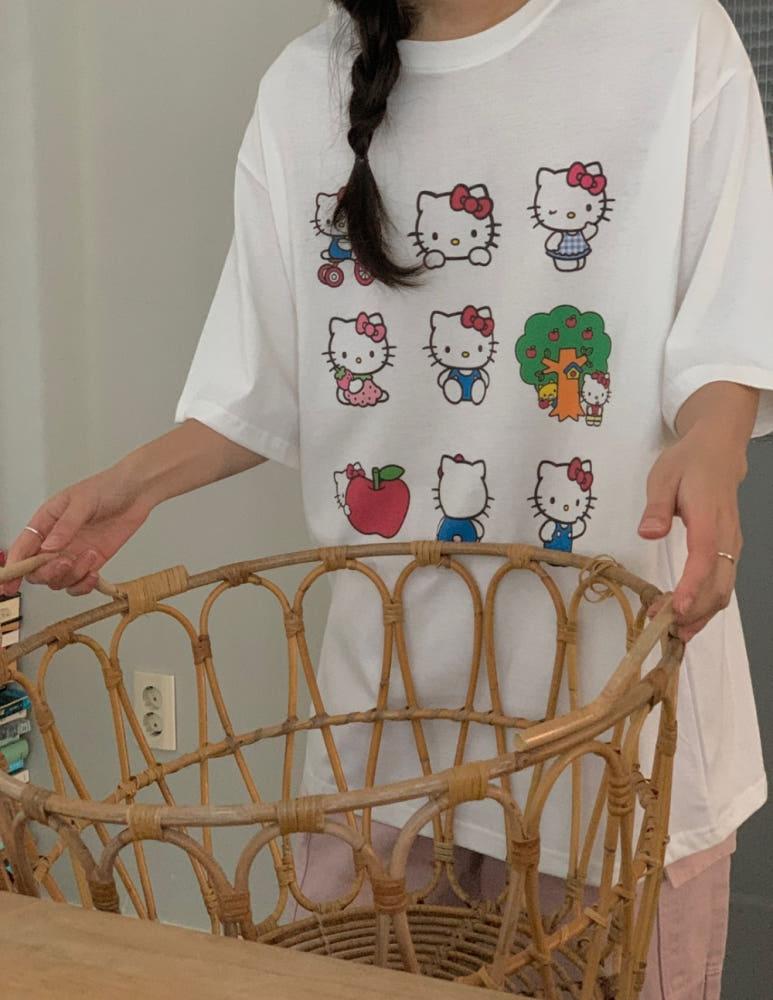 [2COLOR]냥이 루즈핏 반팔티셔츠