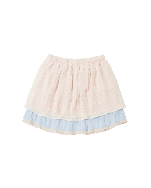 CHIFFON STAR LAYERED BANDING SKIRT (MIX)