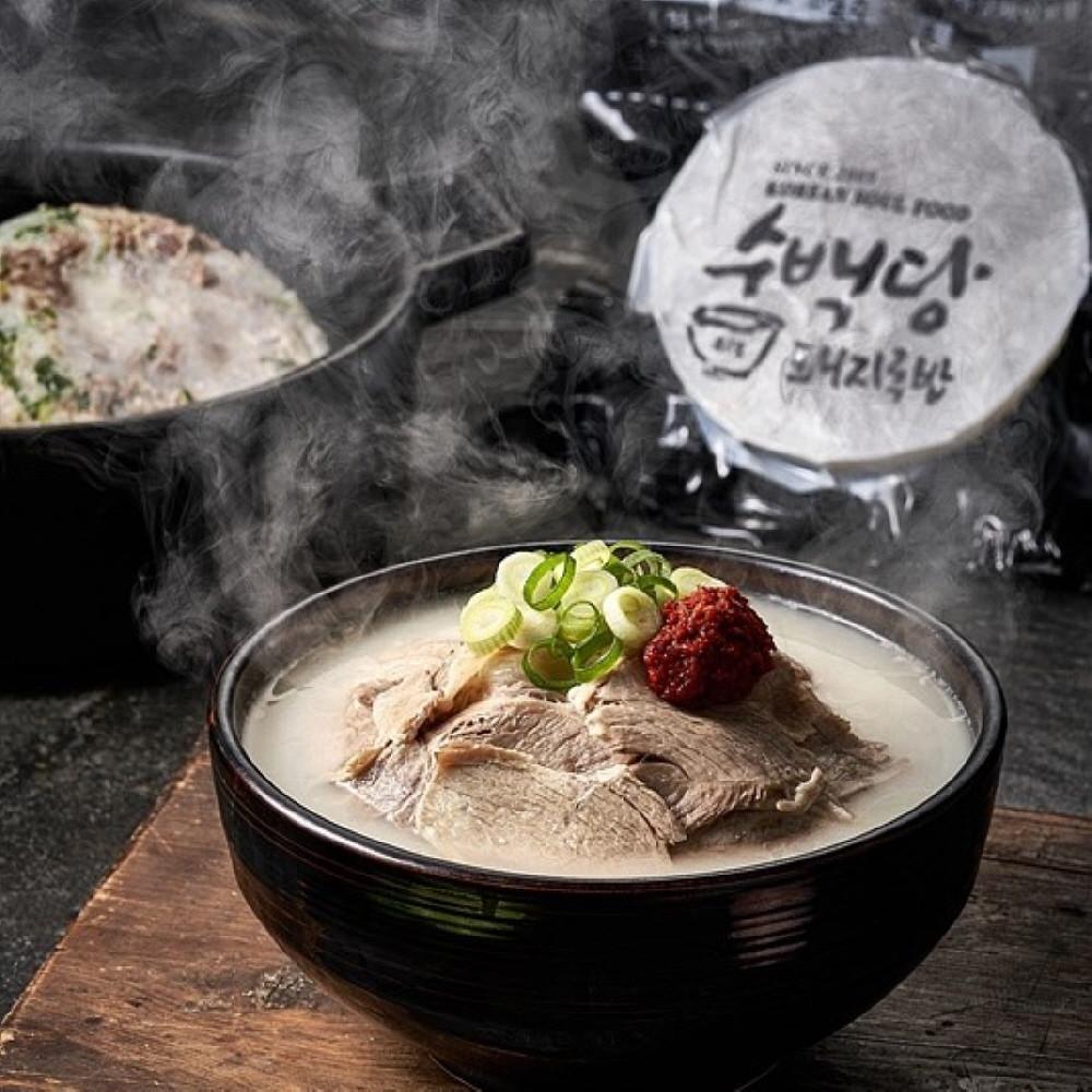 부산 김해 줄서서 먹는 수백당 돼지국밥 고기많은 국물진한 부산식 돼지국밥 택배
