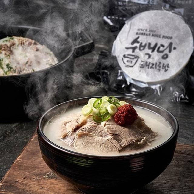 부산 김해 줄서서 먹는 수백당 돼지국밥 고기많은 국물진한 부산식 돼지국밥 택배