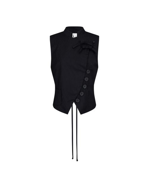 Preppy China Collar Vest Stripe