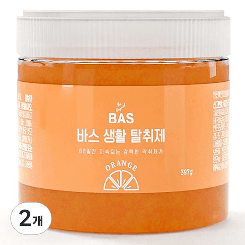 BAS 오렌지 실내 탈취제 본품, 397g, 2개 - 탈취/제습제 | 쿠팡