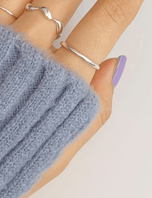 [925 silver] 베이직 라운드 반지 2mm