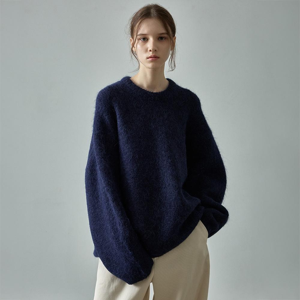 알파카 클라우드 니트_midnight navy