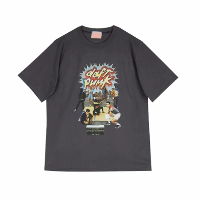 [힙한느낌] 펑크 루즈핏 나염 반팔 박스 티셔츠