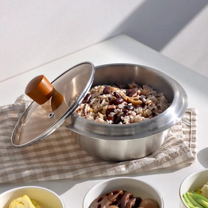 에리카 인덕션 통 삼중 솥  스텐 냄비, 솥밥  3size 택1