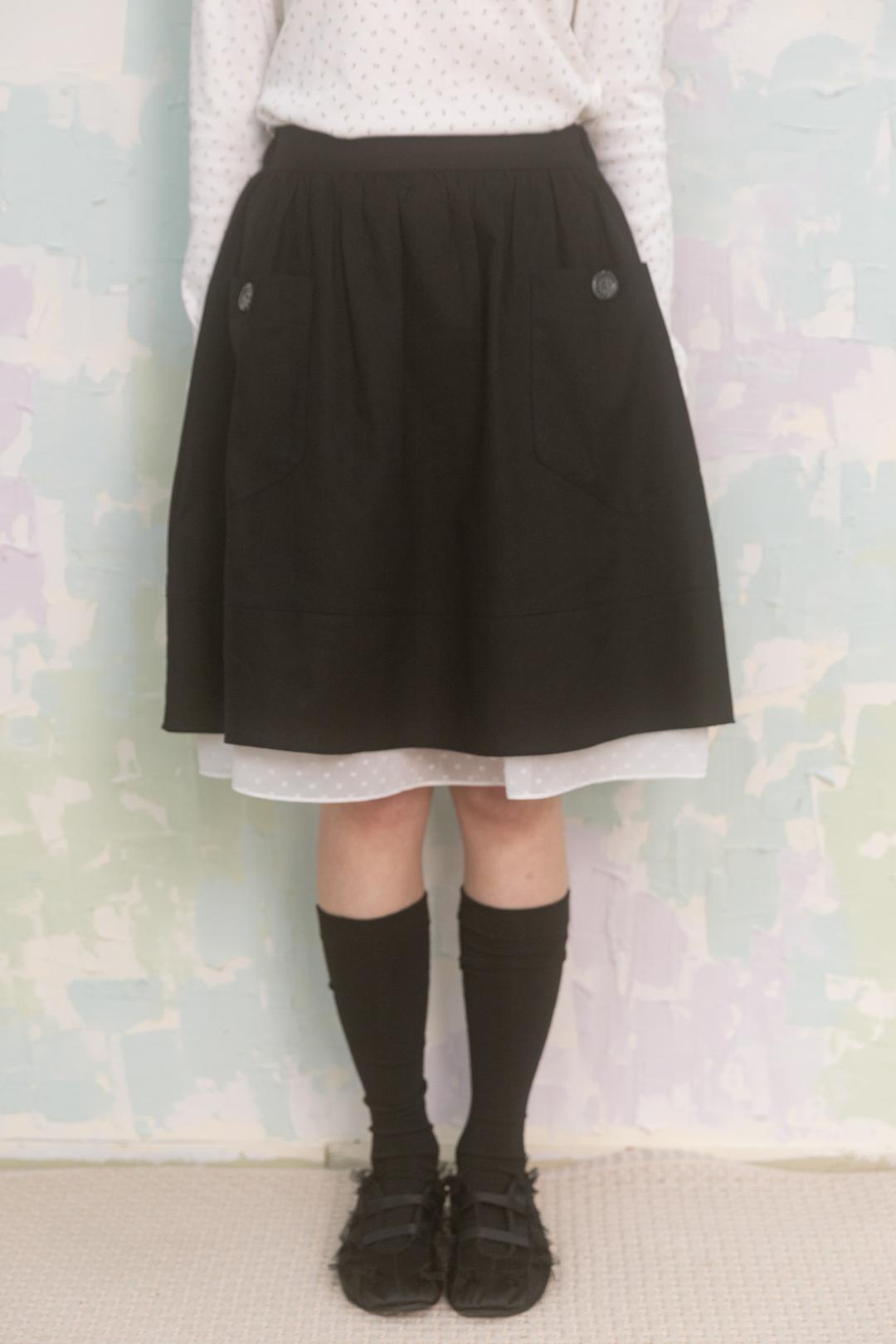 (5차 리오더) 빅 포켓 미디 스커트