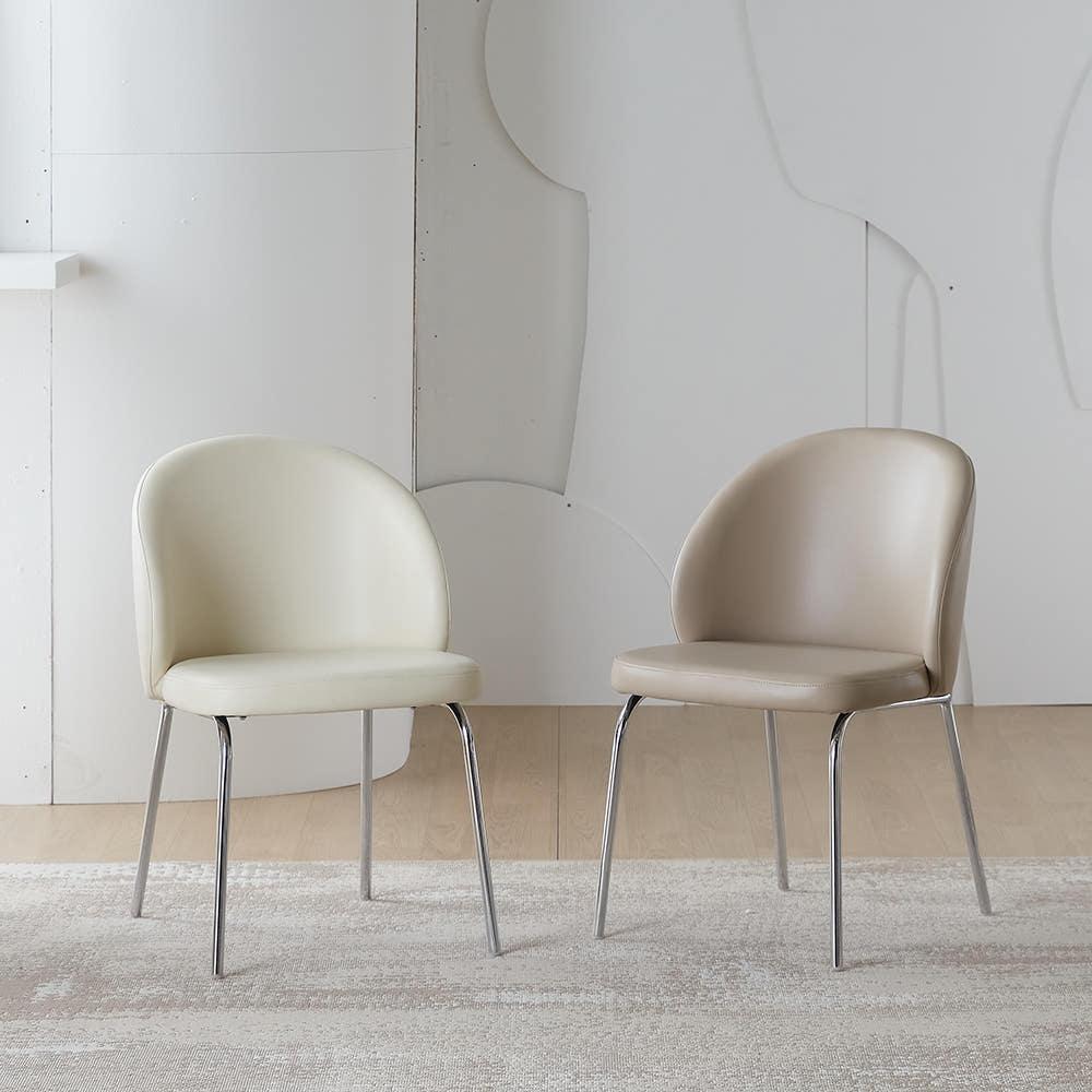 바이더하임 식탁의자 컨셉체어 그레이 실버다리 인테리어 카페 테이블 의자