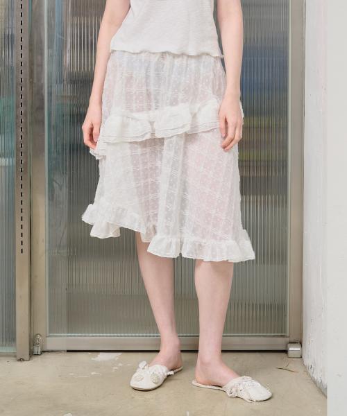 TXT X TSW Textured Skirt [White]
