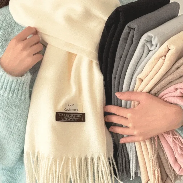 [❣오늘출발❣] 겨울 도톰 버진울 100% 캐시미어 커플 우정 목도리 머플러 7color no.225