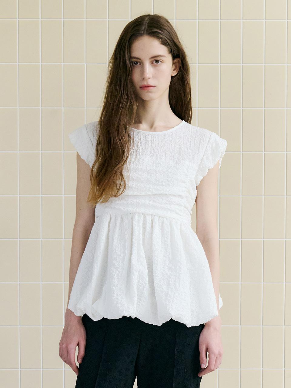 Balloon Cap Sleeve Blouse VC2533BL414M