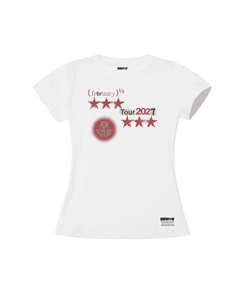 tour 세미크롭 반팔티 [화이트]