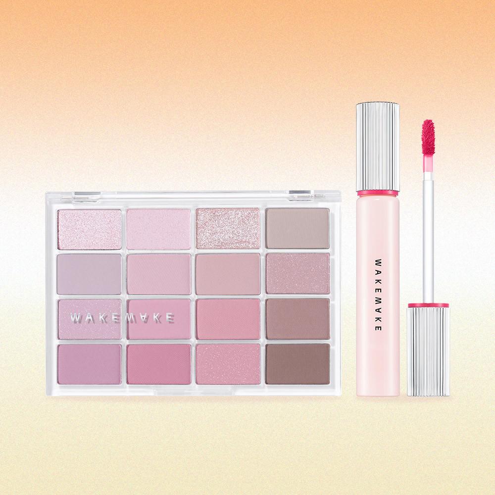 [SET] 웨이크메이크 소프트 블러링 아이팔레트 16구 14g + 워터 블러링 픽싱 틴트AD 3.5g 2종 세트