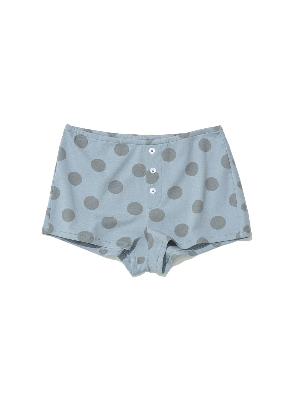 [WOMEN] MIX DOT ALL-OVER PRINTED MICRO SHORTS_DUSTY SKY