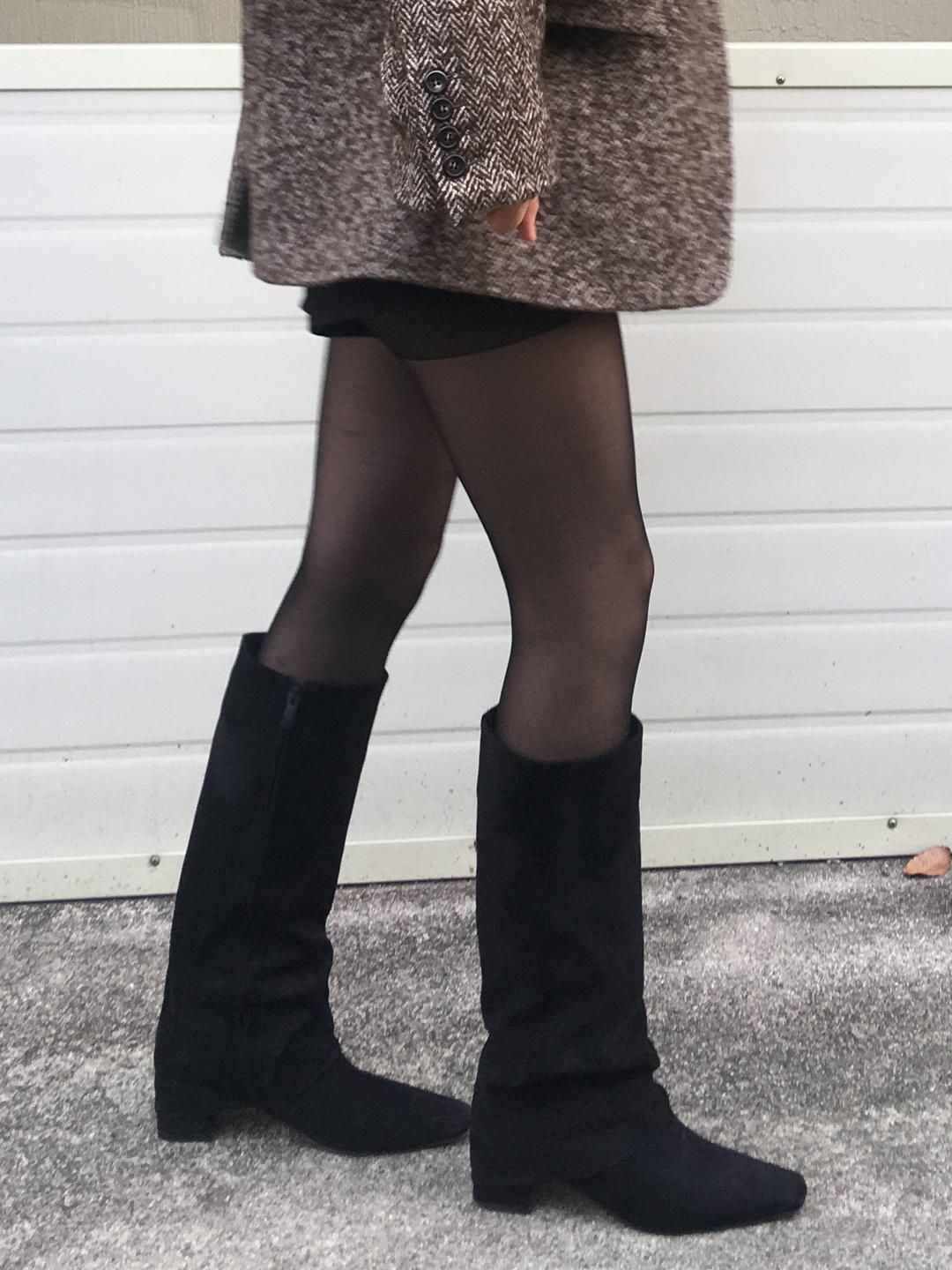 middle suede boots