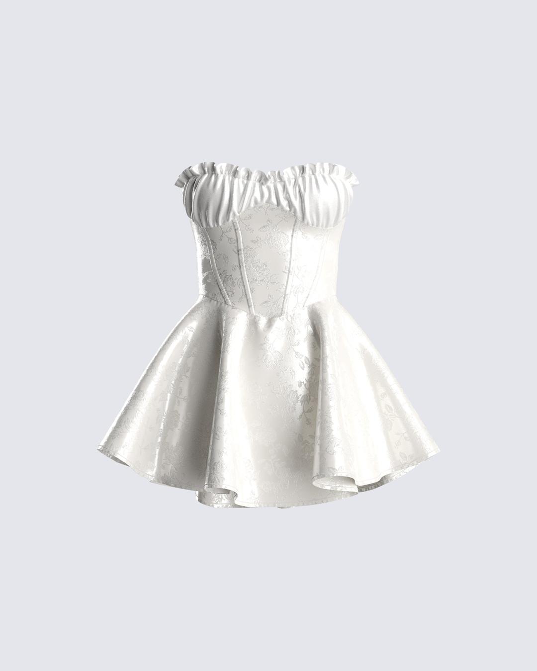 Connie White Mini Dress - XS