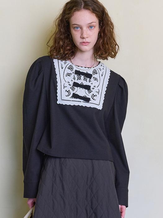 퀸즈 울 블라우스_블랙