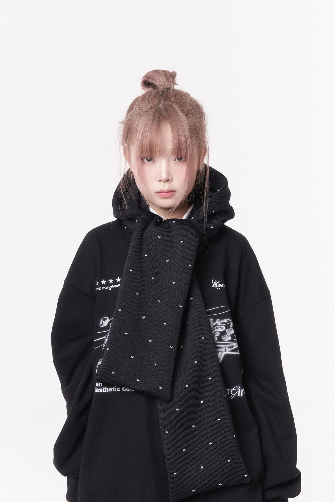 [프리오더][3rd] Mini heart reversible hood muffler