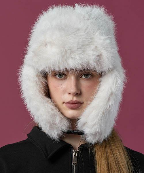 겨울 한파 따뜻 털모자 방한모 [WHITE] 트루퍼 귀마개 ver.