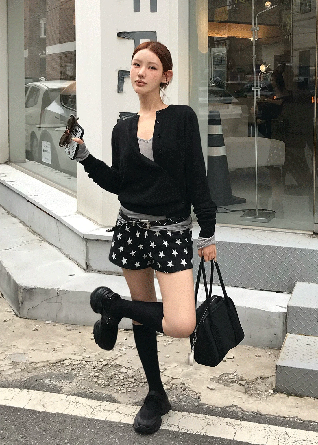 코스모 별 패턴 숏츠 반바지