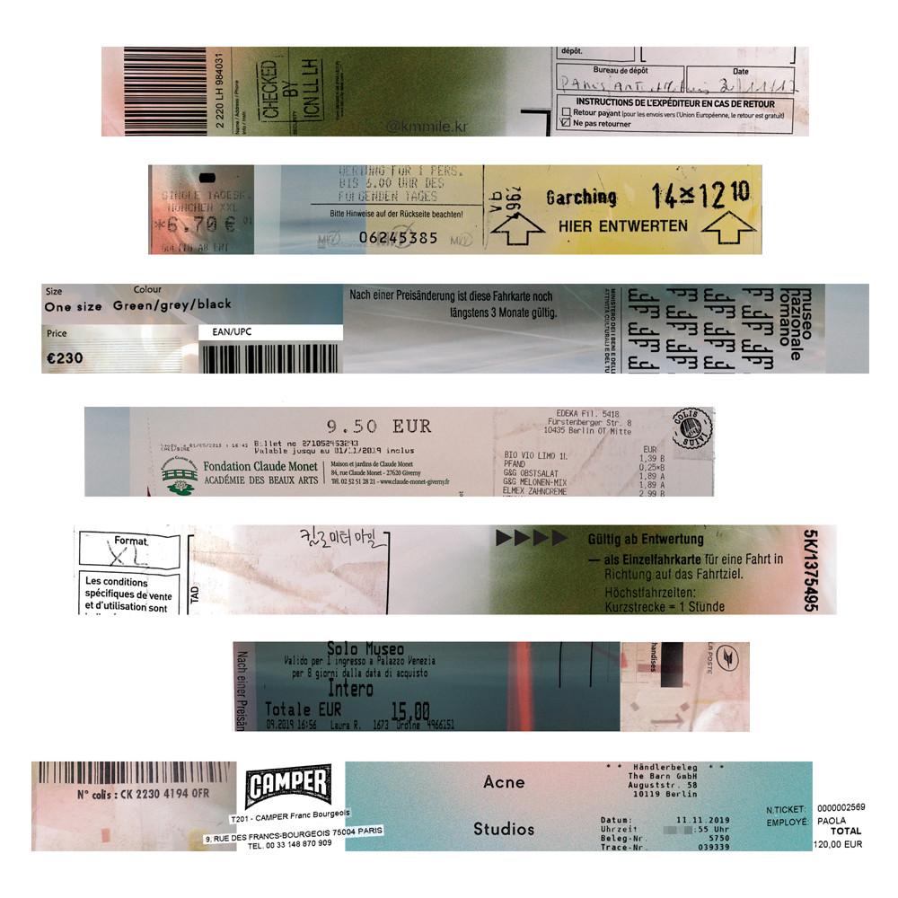 ver.fantasy : Receipts and Tickets layered together (20mm)