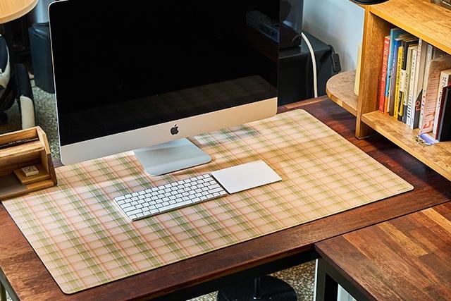 checkers #1 데스크매트 / 100% 국내 자체제작 체크 테디베어 대형 마우스패드