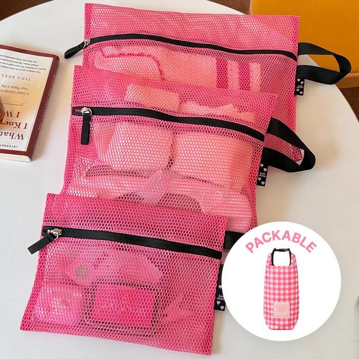 [4SET] Travel Mesh Packable Pouch_HC2436PC005M 파우치 메쉬파우치