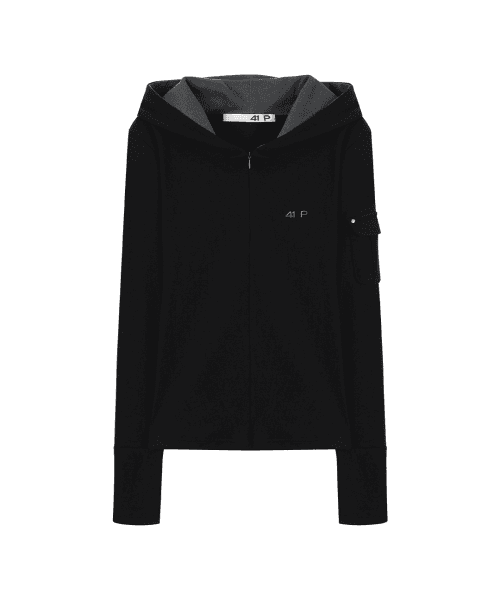 Half-Zip Hoodie / Black