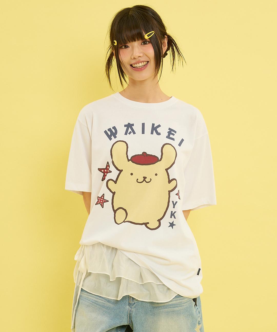 폼폼푸린 위드 스타 반팔티셔츠 화이트