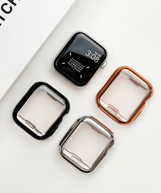 [🔥100%필름증정] 애플워치 케이스 8 7 6 3 se 2 풀커버 강화유리 필름 하드 호환 케이스 투명샵
