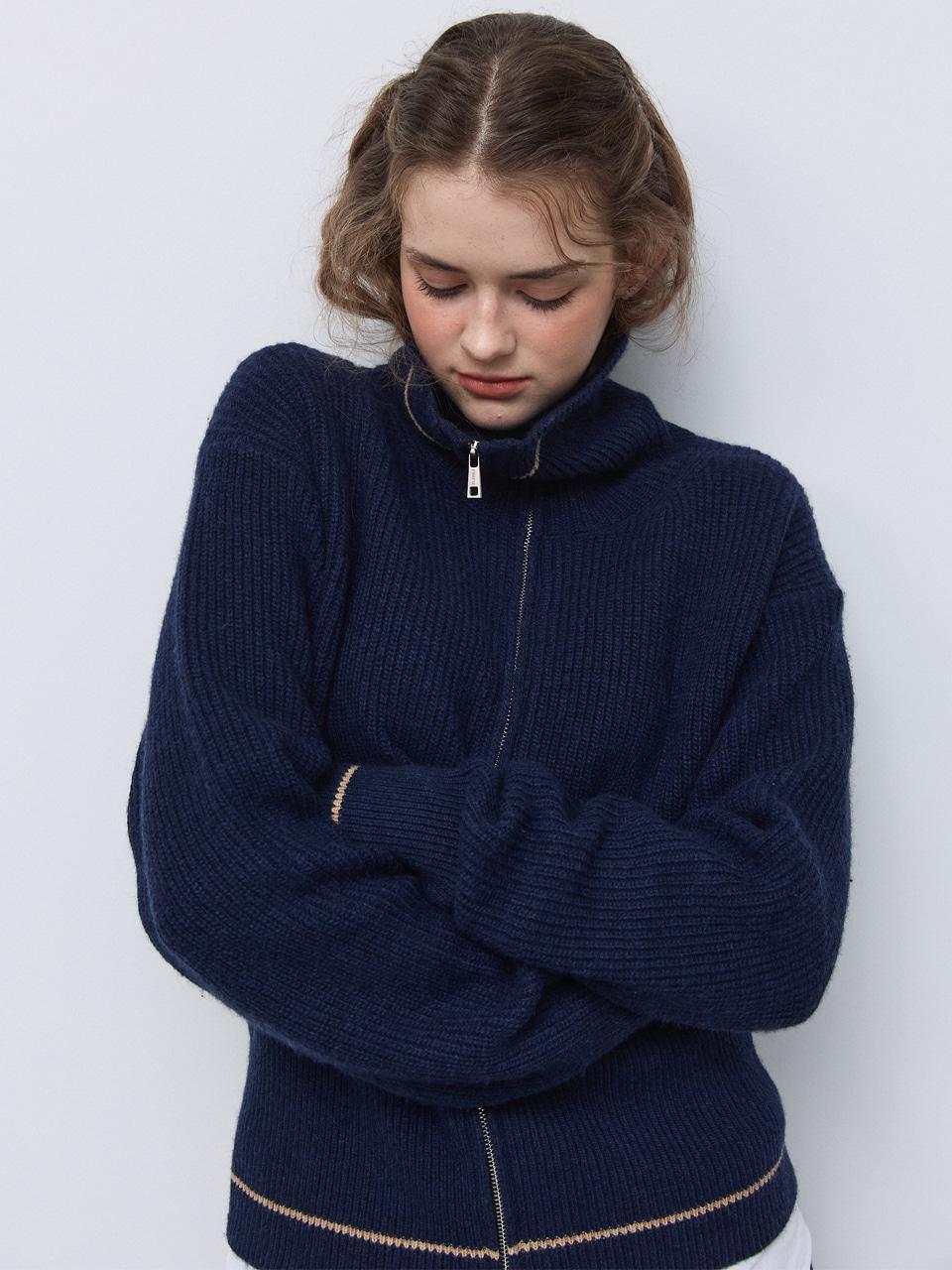 2-WAY WOOL ZIP-UP KNIT