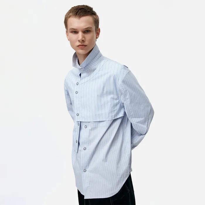 [리오더] STRIPE LAYERED SHIRTS atb1338m(BLUE)