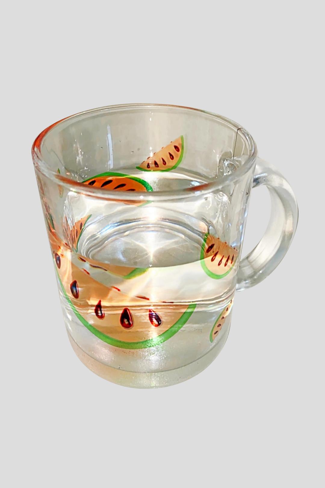 Toy watermelon glass mug (gloss)