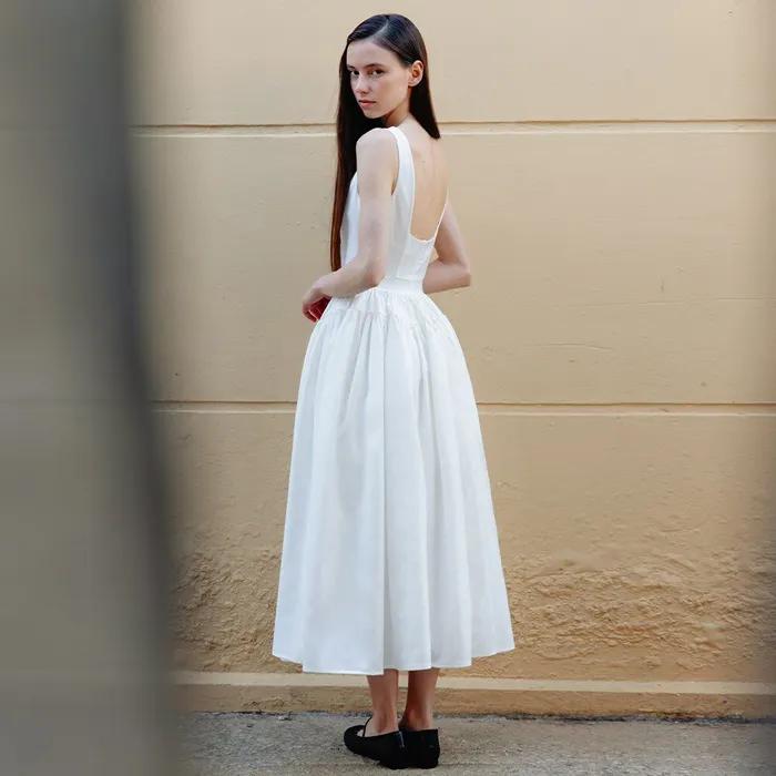 PEONY SHIRRING MAXI DRESS_TT5S606IV