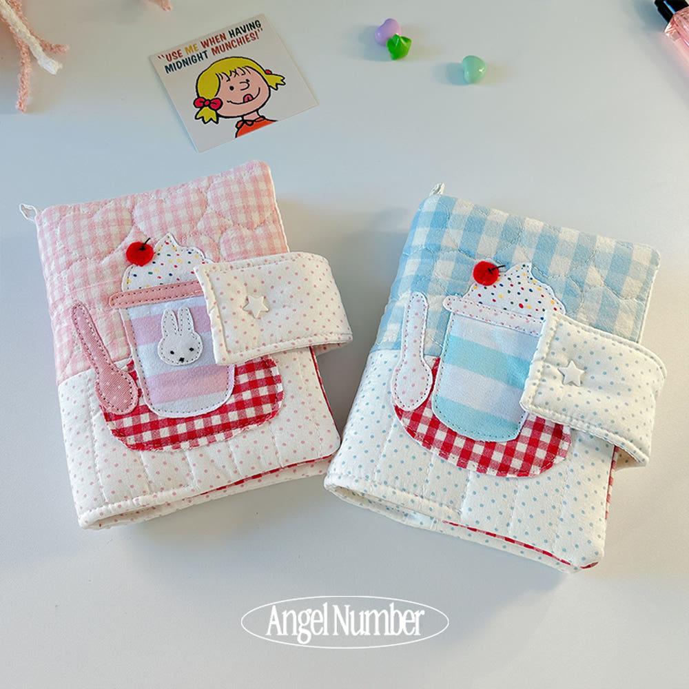 엔젤넘버 아이스크림 파르페 핸드메이드 패치워크 북커버