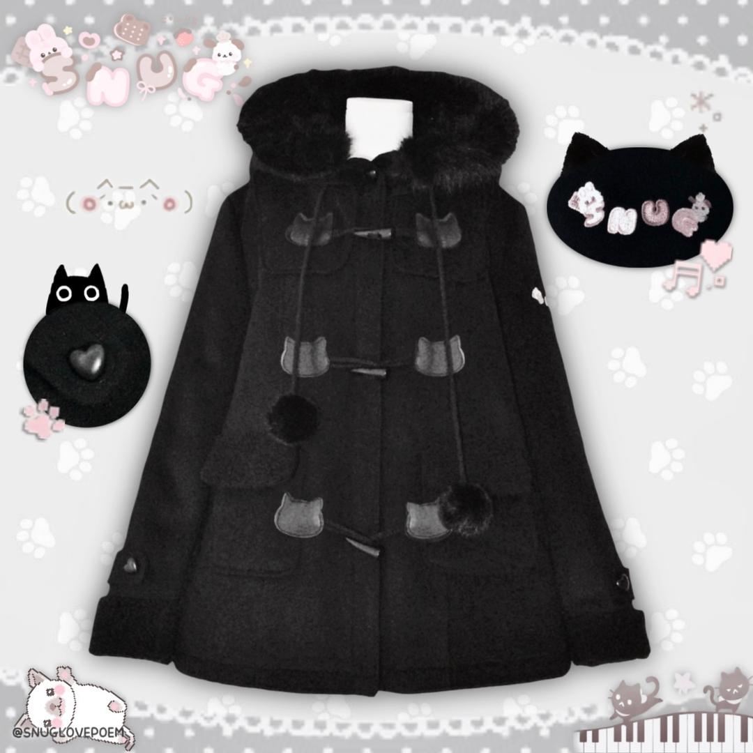 Dear Hug Coat ฅฅ Black Kitty