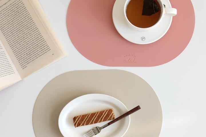 일립스 가죽 테이블매트 2P