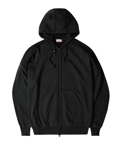 WASHED HOOD ZIP-UP (BLACK)