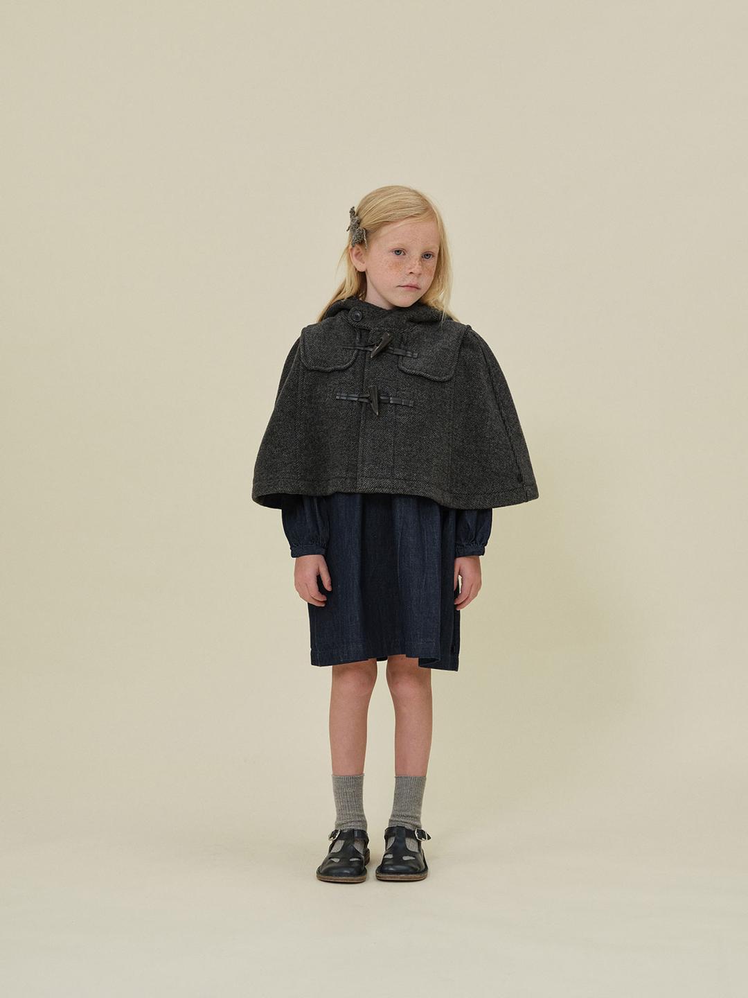 VT Wool Cape, Charcoal