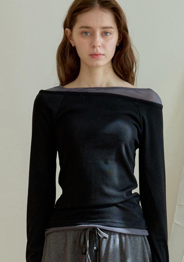 DEAR DOUBLE LAYER T-SHIRT_BLACK