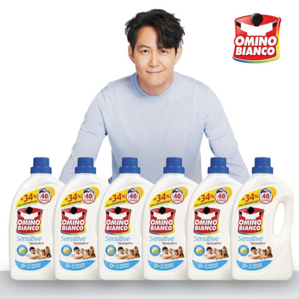 [이태리] 오미노비앙코 센서티브 고농축 액체세제 일반,드럼겸용 2L X 6개