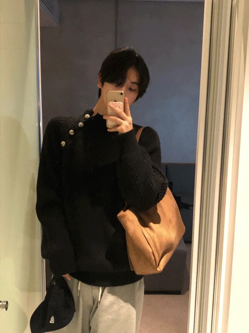 [Vague Pick!][문의폭주] French round button knit (3color)