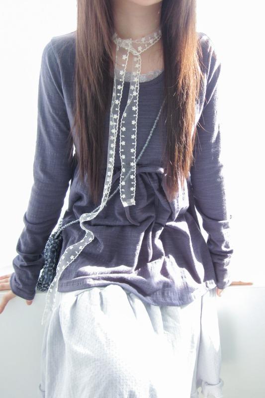natural lace tee (3color)